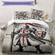 thumbnail image 1 of 3pcs Bedding Set Duvet Cover Closure Includes 1 Duvet Cover & 2 Pillowcases for All Seasons Bedroom Decor, Home Dorm High-Definition Print Templar Knight A414, 1 of 1