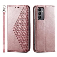 Funda Flip Foxdock Para Samsung Galaxy A05S , Estilo Billetera Con Diseño Rombo, Correa De Mano Y Soporte, Uso Diario