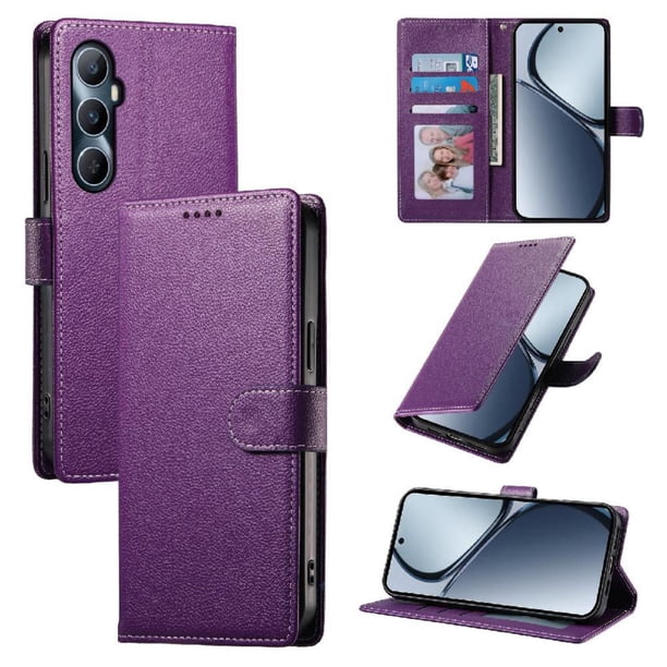 Funda para FOXDOCK Realme C65 4G– Cuero Premium, 3 ranuras para tarjetas, Protección contra impactos