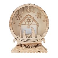 Magideal - Luz De Belén De Madera Para Adornos Navideños En El Hogar , Con Patrón De Casa