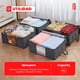 thumbnail image 4 of Pack x6 bolsas Organizadoras de Ropa 90l Grande Plegables Con Manija gris, 4 of 9
