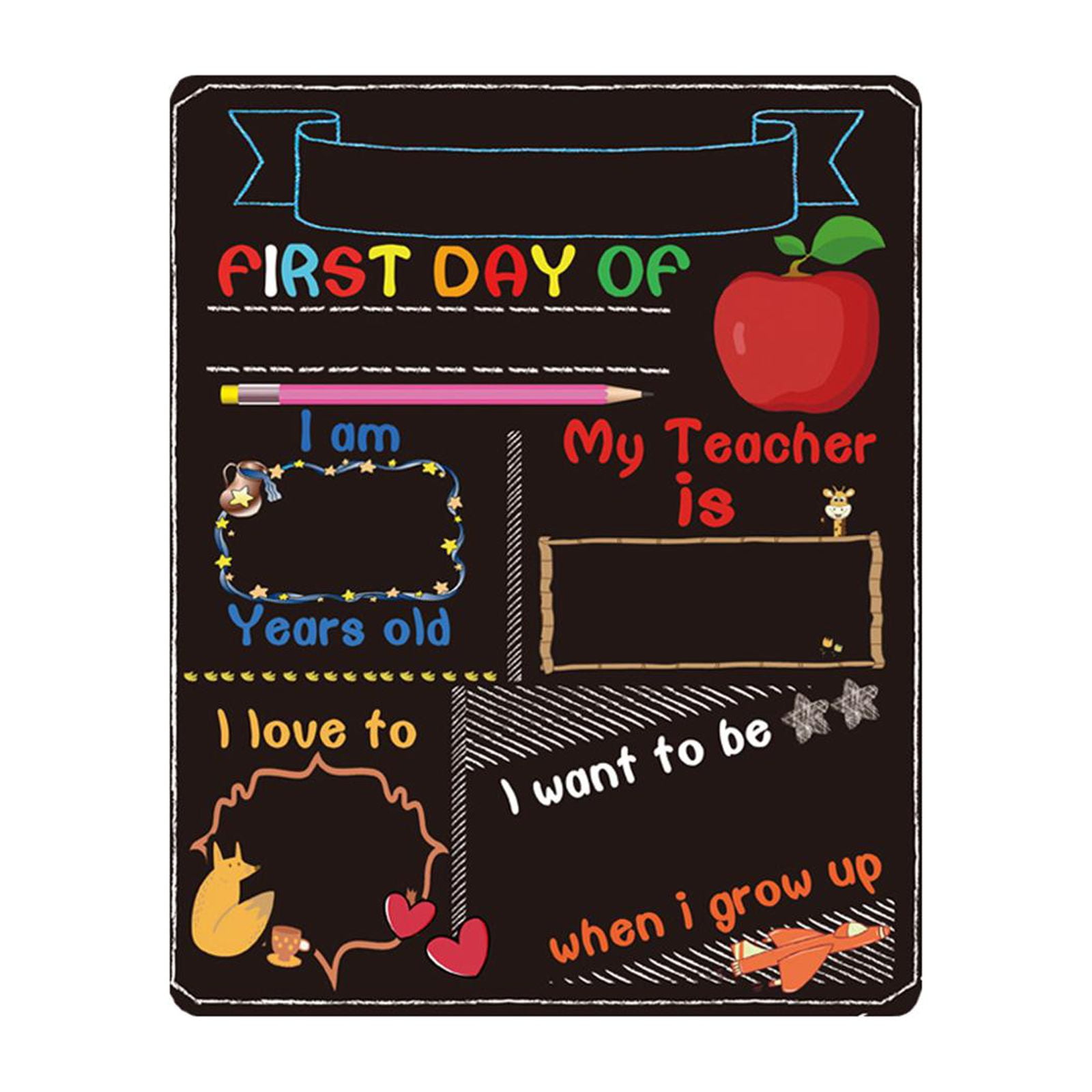 Bothyi - Pizarra Para El Primer Día De Clases, Doble Cara, Para Jardín De Infantes, Oficina, Estilo B