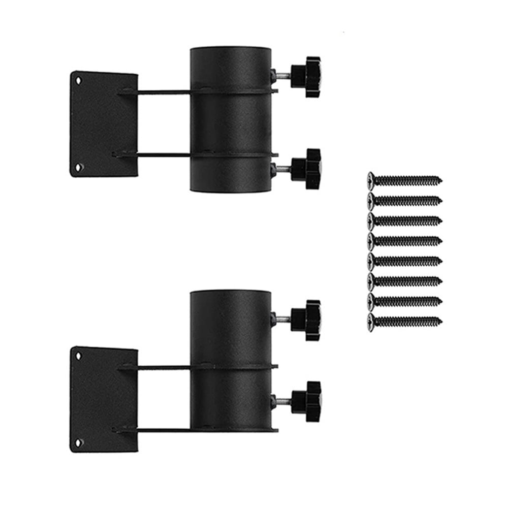 Xusx111 - Un Par De Portaparaguas De Patio, Soporte De Paraguas De Patio De Acero Inoxidable, Soporte De Montaje De La Abrazadera Del Paraguas Para La Esquina De La Barandilla De La Cubierta, Montaje
