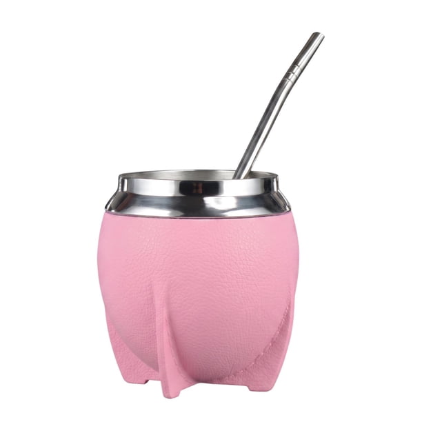 Mate Torpedo Termico Acero Inoxidable 280 Ml Con Bombilla rosa