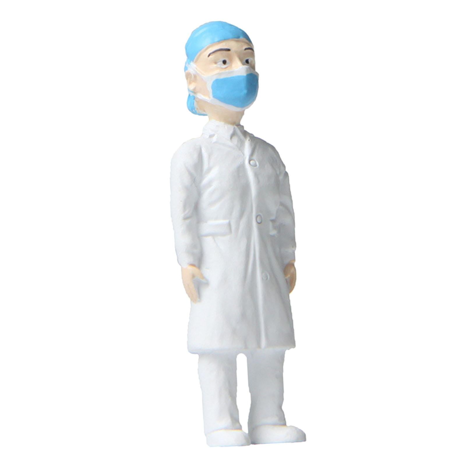 Magideal - De Personas En Miniatura De Resina, Muñeca De Juguete Para Niños Pintada Para Callejera, Kits De Construcción Diy, Ornamento De Carrete Doctora