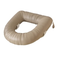 Magideal - Cubierta De Asiento De Inodoro Con Cojín Elevado Suave Diseño Universal Y Práctico Fabricada En Pu Y Eva Fácil De Limpiar Soporte Ergonómico Reutiliz Caqui