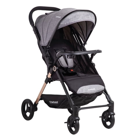 Bebesit - Coche De Paseo City Reversible Con Bandeja Gris