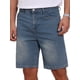 thumbnail image 1 of INSPIRE CHIC Pantalones Cortos de Mezclilla Texturizados para Hombre, por Encima de la Rodilla, con Cremallera, Casual, Talla 34, Azul Oscuro, 1 of 4