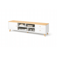 Space Home - Mueble Rack Tv Con Puerta Y Estantes Mdf Con Cajones 120 Cm