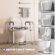 thumbnail image 4 of Elevadores para asiento de inodoro Loyoda, levantados, 400 kg, con asas acolchadas, color gris, 4 of 8
