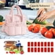 thumbnail image 2 of Bolsa de almuerzo aislada Caja de almuerzo para mujeres,Tote de refrigerador a prueba de fugas de doble cubierta con correa de hombro ajustable,Diseño de amortiguador acolchado y rosa durade, 2 of 3