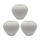 thumbnail image 1 of Set 3 Maceteros Plastico Redondo Ovalado Moderno Textura S blanco, 1 of 9