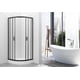 thumbnail image 2 of Shower Door 80x80x195 cm Curvo Transparente Negro +Receptáculo, 2 of 2