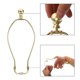 thumbnail image 5 of Kit de Arpa para Lámpara de Hierro Electropelado de 9.5 pulgadas con Remate Soporte para Pantalla de Lámpara para DIY Tono Dorado 2 Conjuntos, 5 of 6