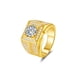thumbnail image 1 of Anillos de Moissanita Dorada para Hombre Banda de Plata Esterlina 925 Anillo de Moissanita Dominante de 2 Quilates para Hombre Color D Claridad VVS1 Anillos de Diamante Creado para Él Talla 7-12, 1 of 7