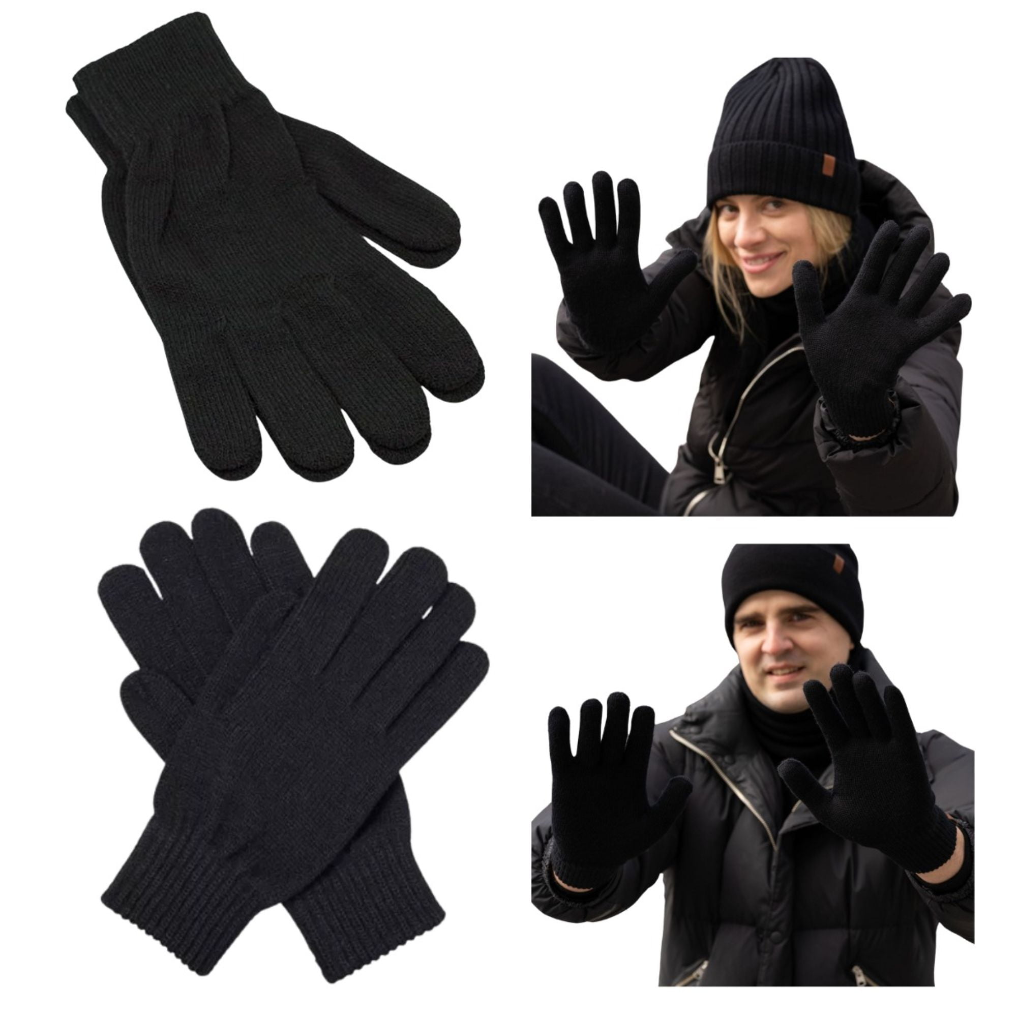 Mercado Ideas - Guantes De Invierno De Lana Para Adultos Y Jovenes
