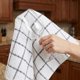 thumbnail image 5 of REGALWOVEN Juego de Toallas de Cocina Clásicas a Cuadros, 100% Algodón, Paños de Cocina, Absorbentes de Secado Rápido Gris 25" x 15", 5 of 5