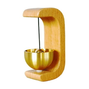 Genérico - Campana De Puerta De Madera, Adorno De Carillón De Viento, Campana Colgante Para Puertas, Ventanas, Versátil, Amarillo