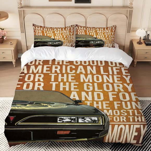 Smokey Bandit Retro American Poster Print Duvet Cover Set Polyester Woven