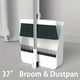 thumbnail image 1 of 1set/2pcs Broom And Dustpan Set For Home, Upright Dustpan And Broom Combo Set, Sweeping Office Kitchen Wood Floor Pet Hair, Cleaning Supplies For Indoor Housewarming Gift 37in/48.8in, 1 of 2