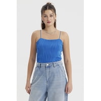 Fashionspark - Polera Mujer Pabilo Textura Azul