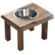 thumbnail image 1 of Base para comedero para mascotas Buffalo Tools AWLSPF de madera de acacia con borde natural, 1 of 3