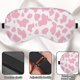 thumbnail image 4 of Máscara para dormir BHAHB 2 pzas de seda suave – diseño a cuadros rosa y vaca leopardo, 4 of 7