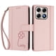 thumbnail image 3 of Funda Cartera Trébol para Motorola Edge 70 Pro con Ranuras Tarjetas y Carga Inalámbrica Rosa, 3 of 6