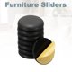 thumbnail image 3 of Uxcell 24 Paquete de Deslizadores de Muebles Adhesivos, 7/8" Deslizadores de Sillas Almohadillas Deslizantes Redondas Reutilizables, Negro, 3 of 7