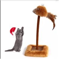 Genérico - Rascador Con Ratón Para Gatos