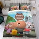 thumbnail image 4 of Brown y Amigos Conjunto de sábanas temático, trío de piezas, cómodo y amigable con la piel, diseño único, regalo de decoración para el hogar para familiares, amigos y fans,173cm *218cm, 4 of 6