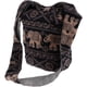 thumbnail image 4 of Bolso de yoga UGPLM, estilo tailandés, hippie, bohemio, con diseño de rayas y flores, color negro, 35 x 18 x 32 cm, 4 of 7