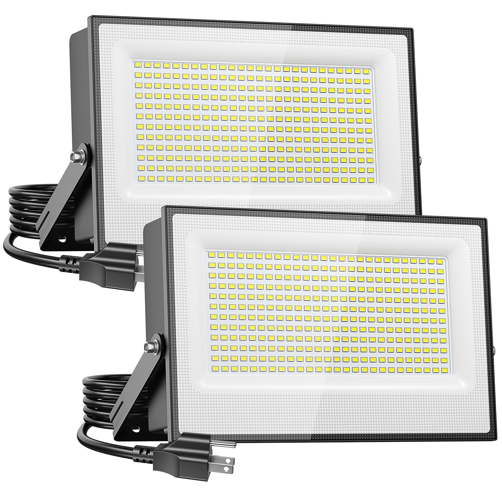 Flood Lights Onforu, 300 W, 3000 Lm, Con Enchufe, 6500 K, Ip66, Paquete De 2