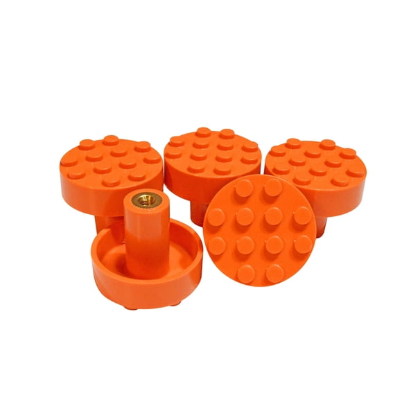 Set de 5 perillas Build-On Brick (naranja) para muebles
