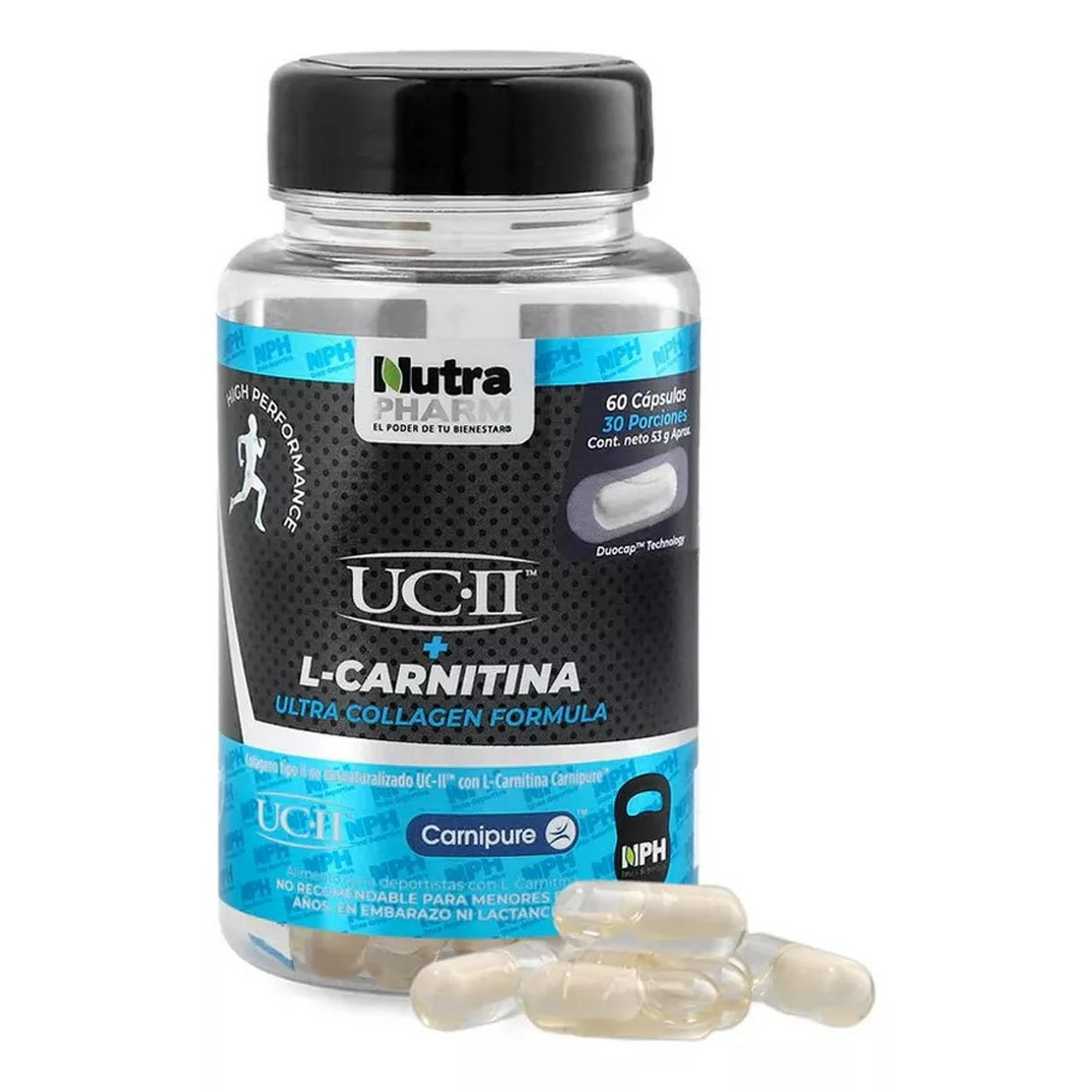 Colágeno Ucii + L- Carnitina 60 Capsulas Nutrapharm..