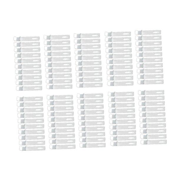 100x Sujetadores De Gancho Para Montaje En Pared Entusiastas Del Bricolaje Montaje Fijo De Azulejos Ganchos K De Aluminio 9x0,2x1,6 Cm