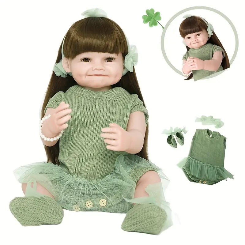 D&m - Muñeca Bebé Reborn Realista De Silicona 55 Cm