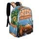 thumbnail image 2 of Grizzy y los Lemmings-theme Backpack, Campus style schoolbag Bookbag with Adjustable Shoulder Straps And Large Zip Compartment, Unisex Travel Bags.42x30x15cm, 2 of 6