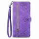 thumbnail image 3 of Flower Leather Phone Case With Zipper Lanyard Storage Bag &Flip Fashion Wallet For Samsung Galaxy Note 20 S20 S21 S22 Plus Ultra S20 S21 FE, 3 of 3