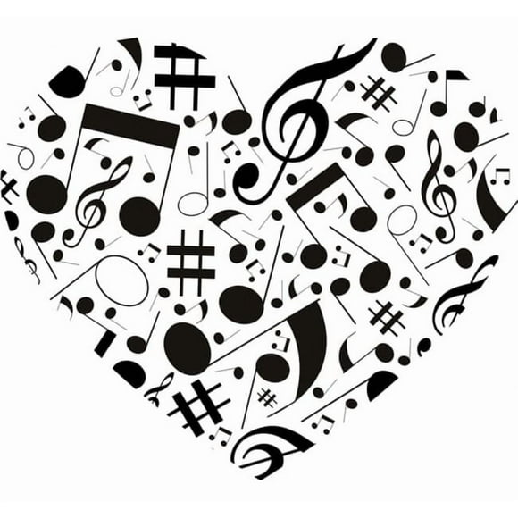 Decomural Music Love Heart WS-18066