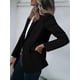 thumbnail image 3 of Blazer Cicy Bell para mujer, casual, con frente abierto, manga larga, color negro, 3 of 6
