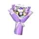 thumbnail image 2 of Ramo De Flores De Ganchillo, Ramo De Punto Hecho A Mano Para Boda, Acción De Gracias, Mamá, Rosa Morada, 2 of 5