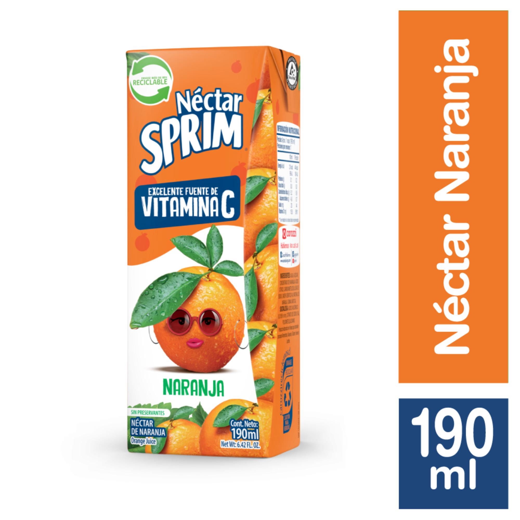 Néctar Tetra Pack Naranja 190 ml Sprim
