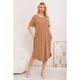 thumbnail image 1 of Vestido Midi Mujer Casual Cuello Redondo Bolsillos Colores 3377, 1 of 3