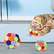thumbnail image 4 of Pelotas de juguete para gatos con cascabel (3 tamaños/paquete), pelotas suaves y coloridas con cascabel incorporado, juguetes interactivos para masticar para gatos y gatitos de interior., 4 of 5