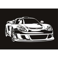 Rienda Libre Graphics - Decomural Race Car In Frame Porsche Carrera Ws-18767