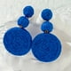 thumbnail image 1 of Elegant & Creative Vacation Style Raffia Braided Round Dangle Earrings - Perfect Gift for Women & Girls!, 1 of 5