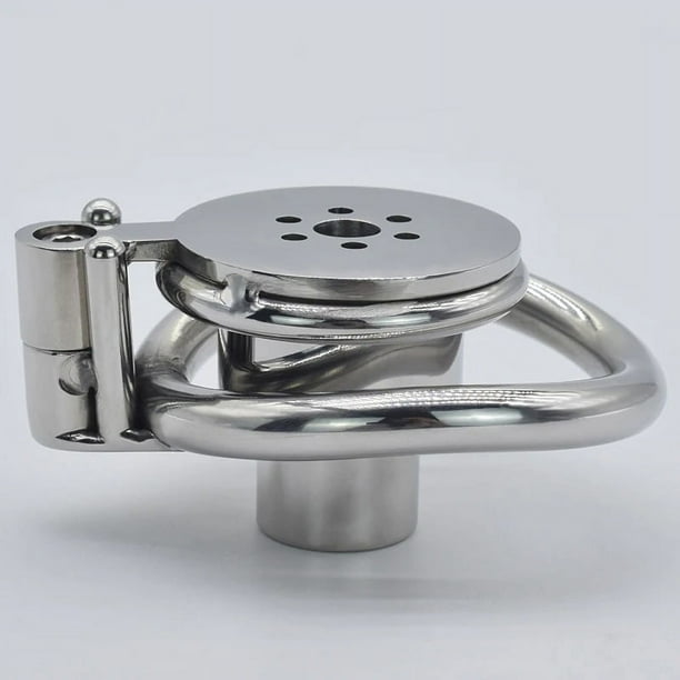 FRRK Sissy Flat Pancake Chastity Cage Urethral Metal Penis Rings Stainless Steel BDSM Sex Toys Intimate Products for Adults 18