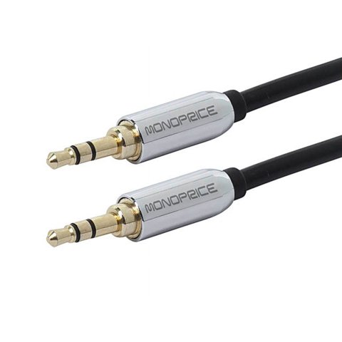 Cable De Audio Jack 3,5Mm De 1,8M Chapado En Oro - Monoprice