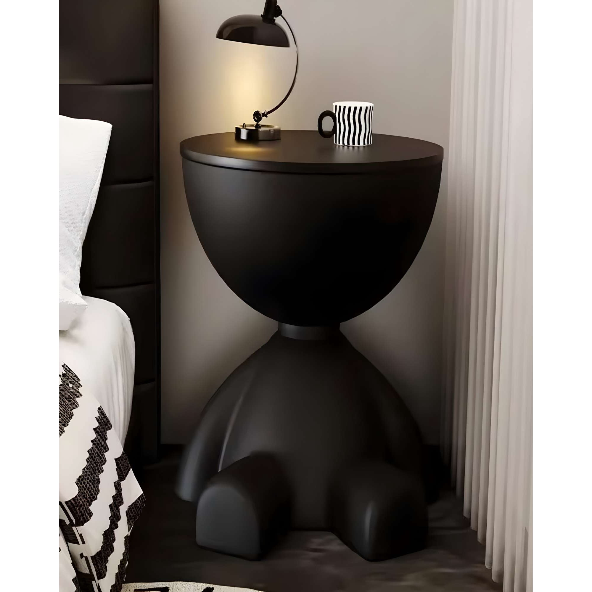 Genérico - Mesa De Arrimo Escultural Negro